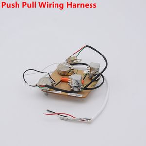 1 Set Passive Loaded Pre-wired Electric Guitar Push Pull Wiring Harness Prewired Kit for LP SG Without Switch