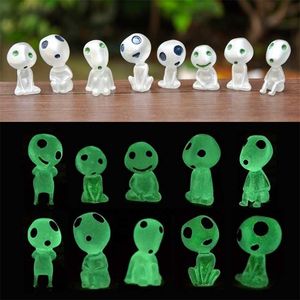 1 Set Studio Ghibli Figurine Kodama Mononoke Mininatures Arbre Elfes Princesse Figurines Décoratives Esprit 211101