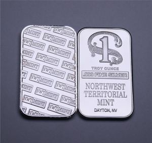 1 Troy OUNCE 999 BALON DE BULLION SILT-Silver Northwest Northwest Téerorial Mint Bar argenté en laiton sans magnétisme3709955