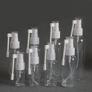 10 20 30 50 60 ML Bouteille de pulvérisation nasale vide en plastique transparent avec atomiseur de rotation à 360 degrés Conteneur de stockage de parfum cosmétique rechargeable pour voyage à domicile