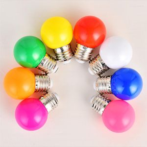 Bombilla LED de Color rojo, luz verde, azul, amarillo cálido, naranja, rosa, púrpura, decoración navideña, barra, lámpara de ahorro de energía, 10/20/30 Uds.