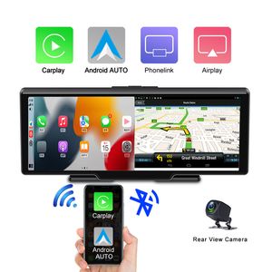 10,26 pouces Apple Carplay WIFI Bluetooth voiture DVR Android Auto 4K caméra Dash Cam avec caméra de recul 2160P enregistrement vidéo boucle enregistrement téléphone APP