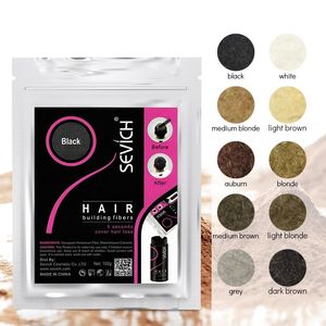 10 Shades Hair Building Fibers Powder, Refill Bag for Hair Loss Coverage, 50g