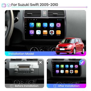 Car vidéo de voiture 10 pouces Android Multimedia Player pour Suzuki Swift avec écran tactile USB Bluetooth DVD GPS Radio MP5