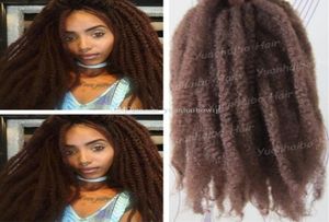 10 packs Extensions de cheveux synthétiques à tête complète Marley Braids marron 33 20inch Black Blonde ombre Afro Kinky Braiding Fast Expr3471868