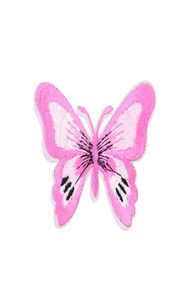 10 piezas lindo bordado rosa mariposa parche insignia para niñas adolescentes hierro en parche bordado de transferencia para ropa vestido jeans coser Ac5827695