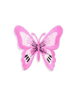10 piezas lindo bordado rosa mariposa parche insignia para niñas adolescentes hierro en parche bordado de transferencia para ropa vestido jeans coser Ac4946221