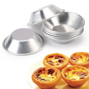 10 Uds molde de cocina para hornear de aleación de aluminio taza para tartas y huevos molde para pasteles y magdalenas postre Mini molde para hornear cupcakes