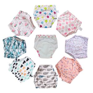 10 piezas de pantalones de entrenamiento reutilizables para bebés, pañales de tela lavables para niños, pañales que cambian la ropa interior, bragas de entrenamiento para ir al baño para niños pequeños 240304