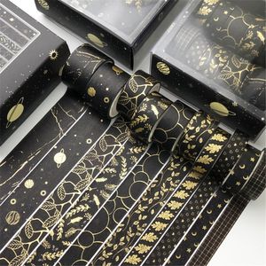 10 Pcs/set Gold Washi Tape Vintage Masking Tape Cute Decorative Adhesive Sticker Scrapbooking Diary Stationery 2016 JKXB2103