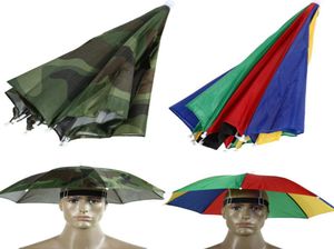 10 pcs pliable vêtements de pluie chapeau chapeaux parapluie pour la pêche randonnée casquette de plage chapeaux de tête équipement de Camping en plein air C1904120190580823436934