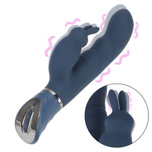 Vibrador de conejo de 10 velocidades Masturbator G-Spot Dildo Vagina Clitoris Estimulador Dual Vibración Sexy Toy for Women