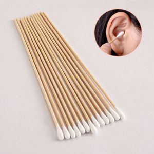 100/200Pcs Swabs 6'' Long Wood Handle Sturdy Cotton Applicator Swab Q-tip Drop Shipping