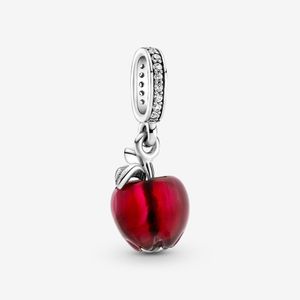 100% Plata de Ley 925 Murano Glass Red Apple Dangle Charms Fit Original European Charm Bracelet Moda Mujer Compromiso de boda Accesorios de joyería