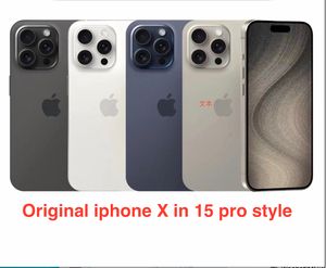 100% Apple Original iPhone X dans 15 PRO STYLE Téléphone déverrouillé avec smartphone ROM 15PRO BoxCamera Apparence 3G RAM 256 Go avec une nouvelle batterie