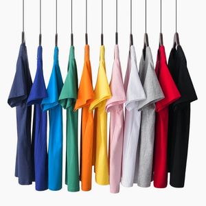 Camiseta de algodón de color sólido para hombre, camisetas básicas informales de manga corta en negro, blanco, rosa y gris, camisetas diarias 4XL