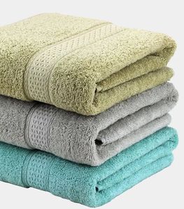 100% coton gros serviettes de bain pour adultes 70 * 140 cm de serviette en tissu en tissu solide serviette absorbante de yoga serviettes de douche de douche de salle de bain 240415