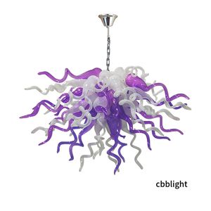 100% Lámpara de araña soplada a mano Lámparas colgantes modernas Lámparas de cristal estilo Murano Accesorios colgantes Lámpara de vidrieras LR1483