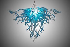 Lámparas 100% soplado a boca Borosilicato Murano Glass Chandeliers Luces colgantes Art Style LED Light Home Made Chandelier