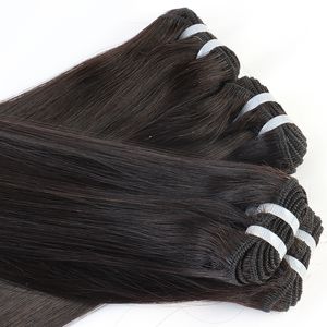 100% d'origine naturelle des cheveux humains indiens bruts, style personnalisé à la cuticule longue cuticule alignée vierge tisser les faisceaux