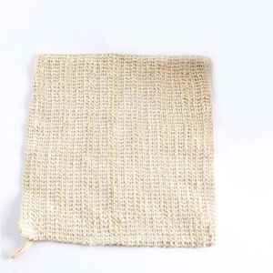 100% Nature Sisal Serviette de nettoyage pour le corps de bain Exfoliant Lin Sisal Chiffon de lavage 25 * 25cm Douche Gant de toilette Sisal Lin Tissu Wcsqh