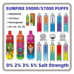 100% Original USA Local Warehouse Sunfire 7000/9000 Puffes avec saveur de fruits Navire sans vape jetable Cigarette électronique électronique du fournisseur China Factory