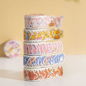 100 PCS/1 Roll Washi Paper Kawaii Cartoon Animal Washi Masking Tapes for Scrapbooking DIY Crafts Material Decoration