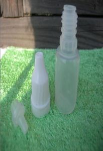 100 pcs 10 ml 13 oz bouteilles de compte-gouttes en plastique avec bouchons d'épreuve Caps TIBS TIEF RING SAFE PE LDPE 4 E Vapor Cig Liquid Factory 970973271523
