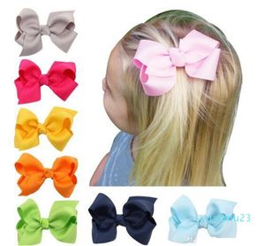 100 Uds. Coreano 3 PULGADAS cinta de grogrén lazos para el pelo accesorios para niña bebé con Clip Boutique lazos para el pelo horquillas lazos para el pelo HD