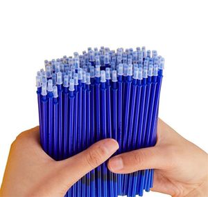 100 unids/set Office Signature Shool Gel Pen recarga Rod Magic pluma borrable accesorios 0,5mm azul negro tinta herramientas de escritura