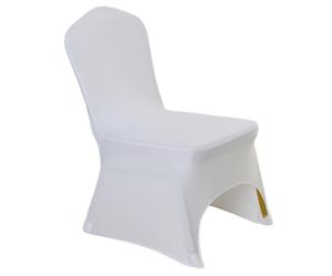 100 pcs Cubiertas de silla de boda de spandex de poliéster blancos de 100 pcas para bodas banquete plegable el decoración decoración entera3457590