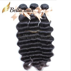 Extensions de trame de cheveux humains péruviens en vrac Deep Wave Curl 9A Queen Weave 3 ou 4 Bundles Factory Vendor
