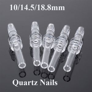 100% Quartz Tip Nail Avec 10mm 14mm 18mm Mâle Joint Fumer Accessoires Pour Mini Nector Starters Kits Tip Nails GQB19