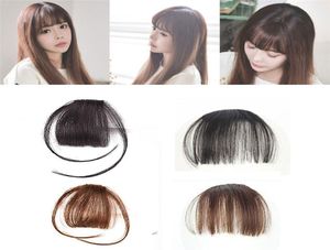 100 Real Human Hair frange Clip sur Real Hair Extension Front Bang Fringe Fringe 5 couleurs Choisissez pour la femme1457783