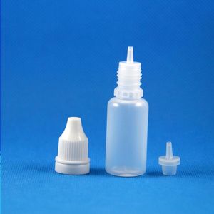 100 Sets 15ml Frascos cuentagotas de plástico Tapa de prueba de manipulación Boquilla de punta de aguja larga y delgada para e Liquid Drop Vapor e-Liquide 15 ml Cvdwx