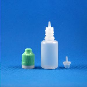 100 Sets / Lot 20ml Flacons compte-gouttes en plastique Tamper Evident Child Double Proof Caps Long Thin Needle Tips e Vapor Cig Liquid 20 ml Ilnkk