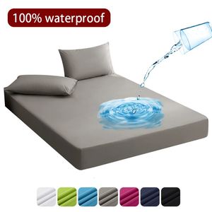 Couvre-matelas 100% imperméable, drap-housse réglable et antidérapant avec bandes élastiques pour Queen King 90/160/180x200 240129