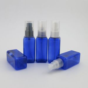 100 X 50ML Square Blue Lotion Pump Bottle pour shampooing, savon, crème