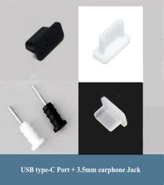 1000 ensembles Anti-poussière bouchon bouchon ensemble USB TypeC prise pour écouteurs 35mm Silicone pour samsung galaxy s8 s8plus huawei LG LETV8906591