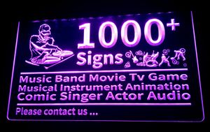 Más de 1000 señales, señal de luz, banda de música, película, juego de Tv, instrumento Musical, animación, cómic, cantante, Actor, Audio, LED 3D, venta al por mayor