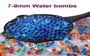 10000 peças bolas de pinball de água 78mm arma brinquedo recarga munição gel respingo bola onda de choque feita de não tóxico ecofriendly9288282