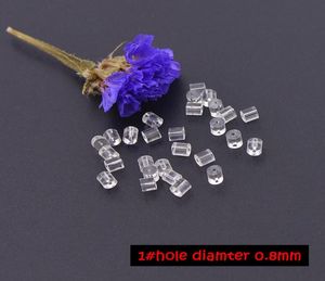 10000pcsbag ou ensemble 3mm boucles d'oreilles bouchons arrière bouchon d'oreille bloqué fabrication de bijoux accessoires de bricolage blanc clair en forme de cylindre pla7759289