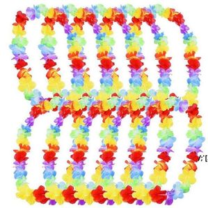 1000pcs fleur hawaïenne leis guirlande collier fleurs déguisements fête hawaïenne plage amusante fête de mariage cadeau décration JJF14073