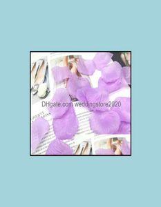 1000 pièces violet clair lavande artificielle soie rose pétales de fleurs accessoires de faveur de mariage fête événement décoration livraison directe 201197043