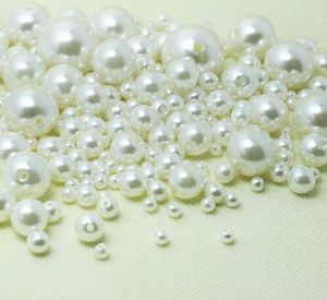 1000 pièces/lot ivoire ABS fausse perle perles entretoise perles en vrac 4mm 8mm 10mm 12mm accessoire de bijoux pour la fabrication de bricolage