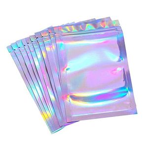 1000 pcs/lot sacs anti-odeur refermables Pack sacs feuille transparente plat fermeture éclair sac pour fête faveur stockage des aliments coloré en gros