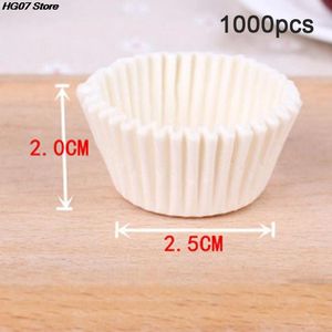 1000pcs mini-taille Chocalate Paper Liners Baking Muffin Cake Paper tasses Cake Forms Cupcake Cas