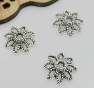 Bouchons de perles de fleurs en argent tibétain, 1000 pièces, pour la fabrication de bijoux, 10x2mm, livraison gratuite