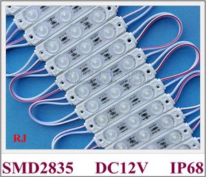 1000 pièces avec lentille en aluminium PCB module d'éclairage LED module LED d'injection pour signe canal lettre DC12V 70mm * 15mm * 7mm SMD 2835 3 LED 1.5W IP68