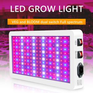 1000w LED élèvent des lumières SMD 2835 LED à spectre complet élèvent des lumières pour les plantes hydroponiques d'intérieur Veg Bloom serre lampes de culture semis d'horticulture